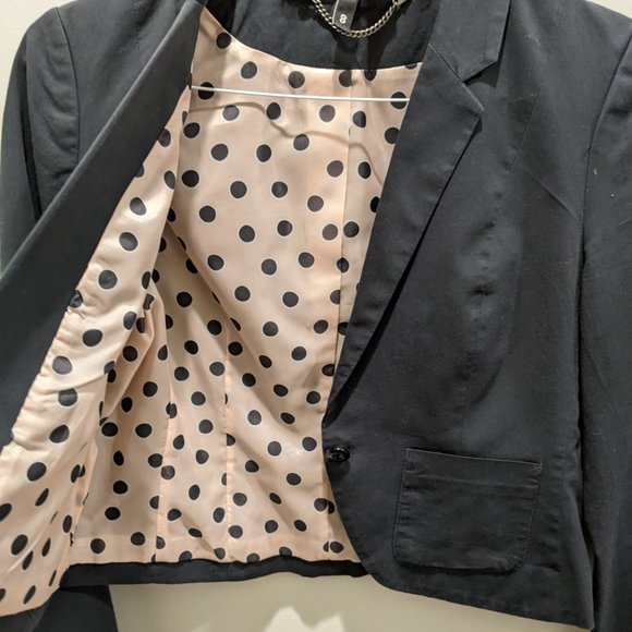 H&M Crop Blazer Black - Picture 2 of 4